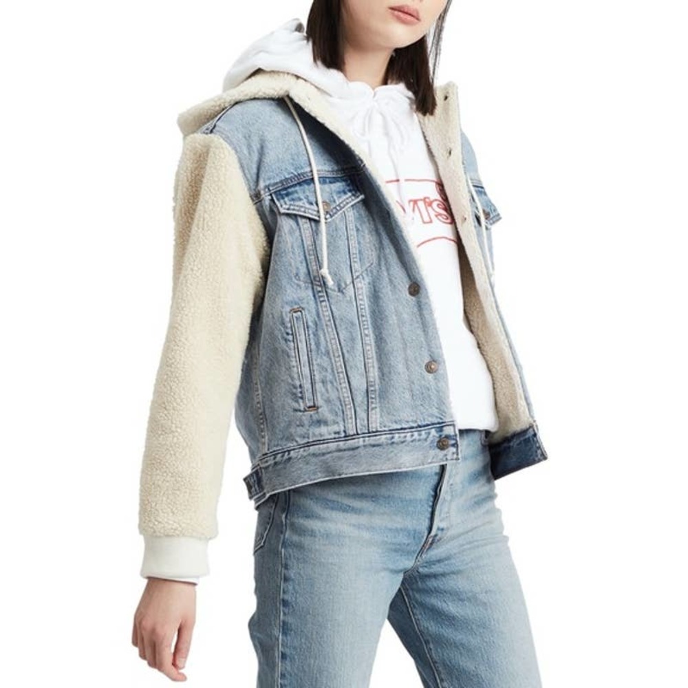 Levi's Ex-Boyfriend Sherpa Hooded Trucker Jacket